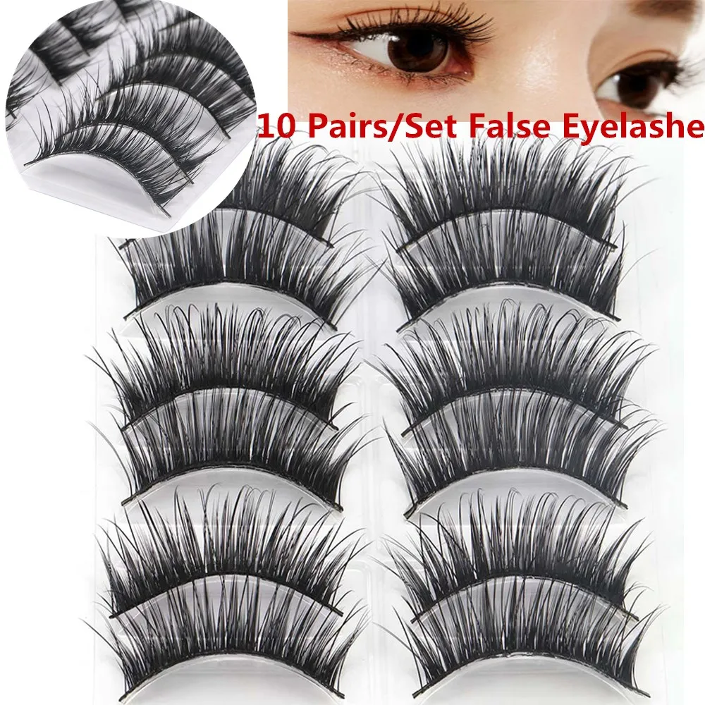 

Long Natural Cross Makeup Black Handmade Thick Fake False Eyelashes Cosplay Makeup Tools Big Eye Fake Eyelashes