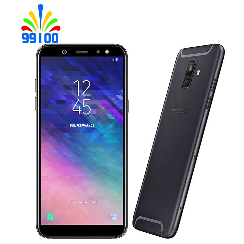 Refurbished Original Samsung Galaxy A6 2018 A600F 5,6 pulgadas 3GB + 32GB Dual Sim Octa Core 4G-LTE desbloqueado teléfonos celulares de huellas dactilares