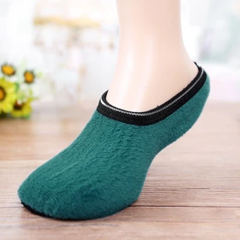 

1pair Non Slip Household Indoor Artificial Fleece Casual Acrylic Fashion Solid Summer Gifts Women Socks
