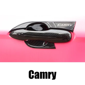 

4pcs Chrome ABS Outer Door Handle Bowl Decorator Trim Fit For Toyota Camry 2018 2019