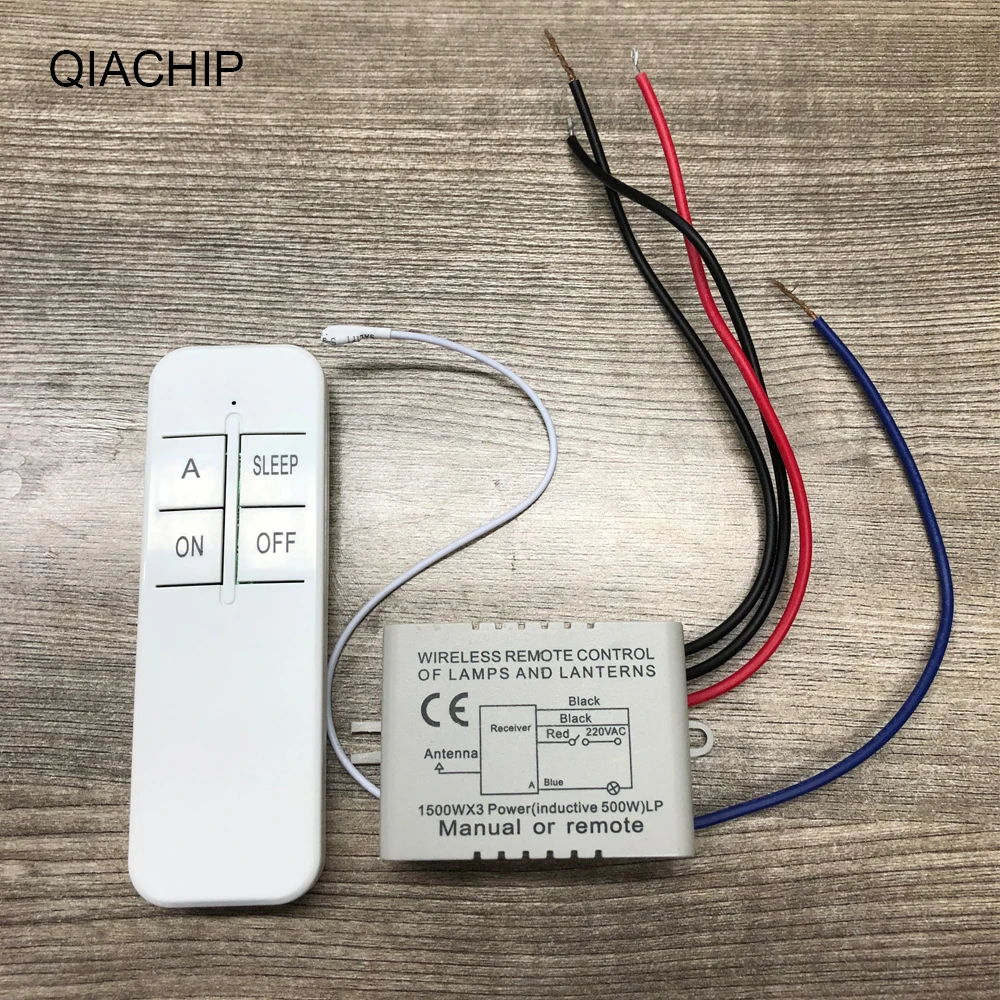 Us 2 97 10 Off Qiachip 1 Way Ac 220 V Rf Remote For Light Bulb Digital Wireless Remote Control Switch On Off Ceiling Fan Panel Control Switch On