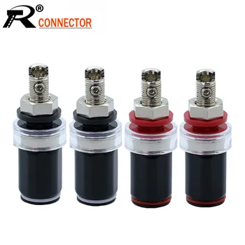 

6pcs/lot Rhodium Plated HIFI Amplifier High Quality Speaker Terminal Binding Post Socket Wire Connectors