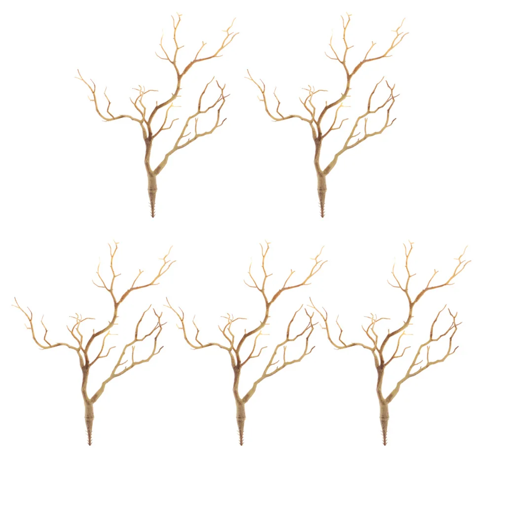 5PCS Plastic Plant Tree Branches Simulation Twig Stem Home Wedding DIY Decor
