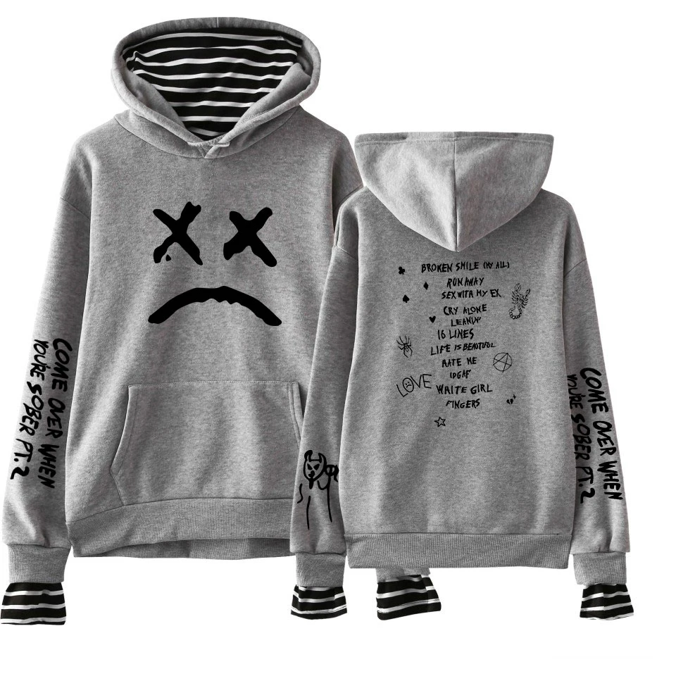 

Autumn Men Women Sweatshirts Ooded Harajuku Fashion Hoodies Boys Top 2020 Sweatshirts Fake Two Pieces Hoodies Print Casual Full