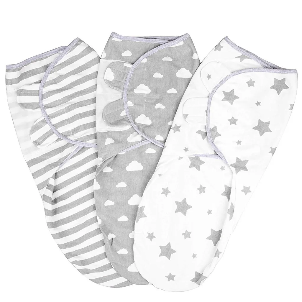 Набор из 3 детских пеленок, одеяло для новорожденных 0-3 месяцев, пеленки из органического хлопка, детский спальный мешок, bolsa infantil slaapzak Baby