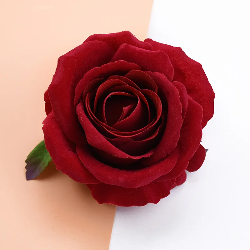 2/5 шт 9 см головка Розы Свадебные аксессуары просвет декоративные цветы стена с канвой, дают вам возможность самостоятельно украсить свой дом искуственные цветы для декора дешево - Цвет: 2