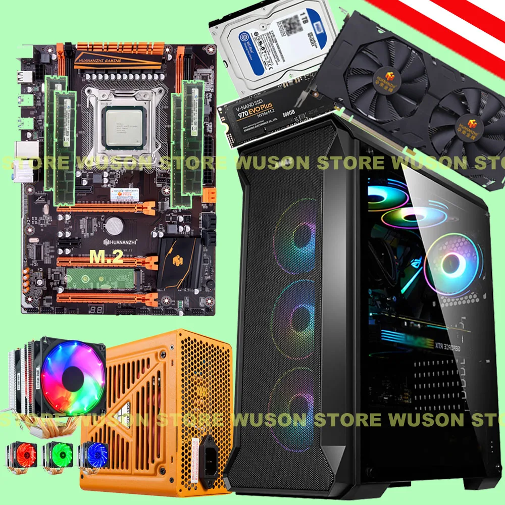 ^*Best Offers Computer DIY HUANANZHI X79 deluxe motherboard with M.2 500G SSD CPU Xeon E5 2690 V2 RAM 64G(4*16G) 500W PSU GTX1660TI video card ^*Best Offers Computer DIY HUANANZHI X79 deluxe motherboard with M.2 500G SSD CPU Xeon E5 2690 V2 RAM 64G(4*16G) 500W PSU GTX1660TI video card