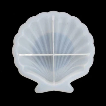 

1Pc Flexible Resin Mold Crystal Epoxy Resin Sea Shell Dish Silicone Mold Jewelry Storage Plate Mold Decoration Tool