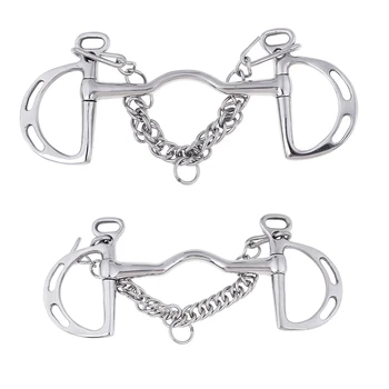 

Double Jointed Sweet Stainless Steel Pelham Horse Bit With Raised Ribs