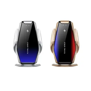 

15W Car IR Automatic Qi Wireless Charger Phone Holder Mount for 4-6.5" Cellphone Mobile Support Smart Phone Stand