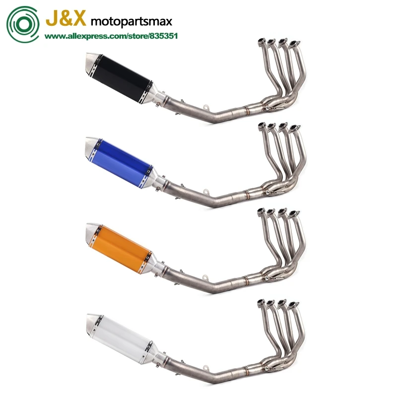 Full Exhaust Escape System Slip On For Kawasaki Z800 Motorcycle Modified Full Middle Link Pipe