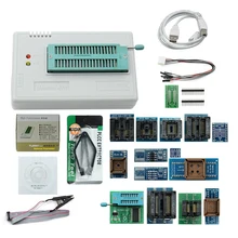 Newest V8.33 Tl866Ii Plus Universal Minipro Programmer Tl866 Nand Flash Avr Pic Bios Usb Programmer+17 Pcs Adapter hailangniao new tl866a tl866 high performance willem universal programmer support icsp support flash eeprom sop plcc tsop