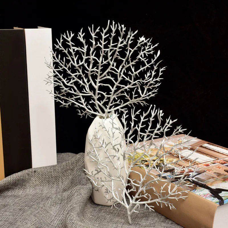 Романтическая имитация коралловых веток морского дерева, высушенная ветка, свадебные искусственные украшения, вечерние принадлежности