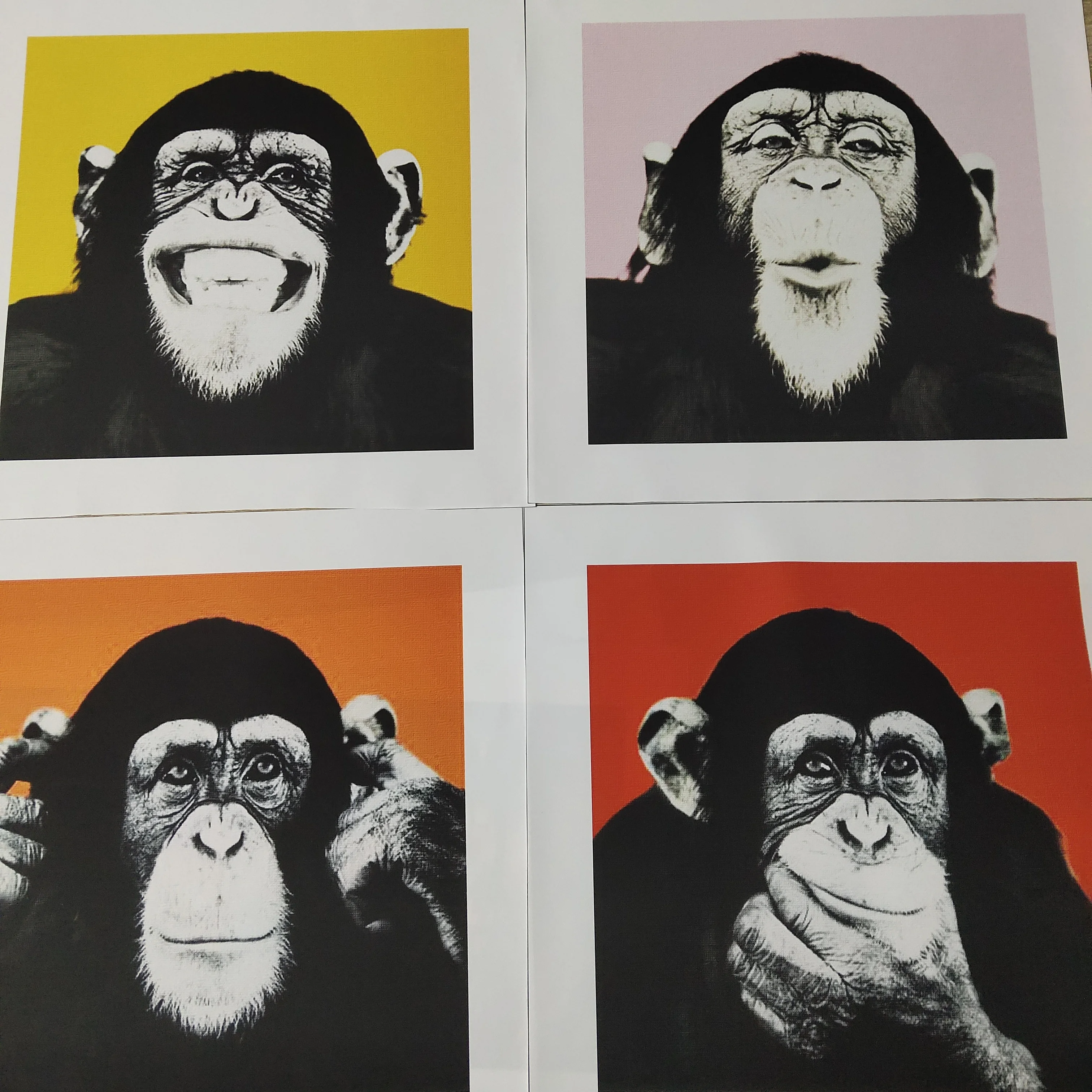 Шесть обезьян Горилла картина маслом на холсте Andy Warhol художественное искусство настенные картины для гостиной дома Современное украшение без рамки