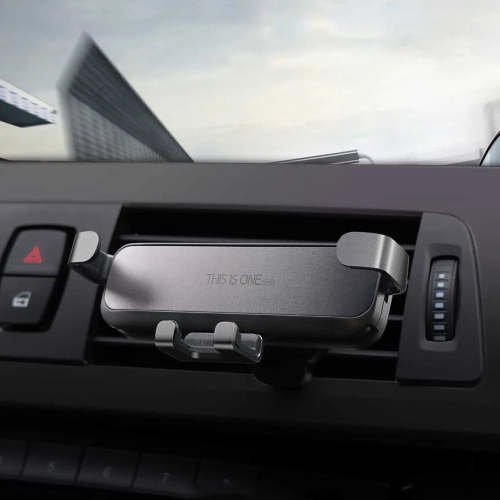 

Metal Gravity Car Phone Mount Vehicle Air Vent Phone Clip Holder GPS Cell Phone Holder for Car iPhone Auto-Clamping Cradle