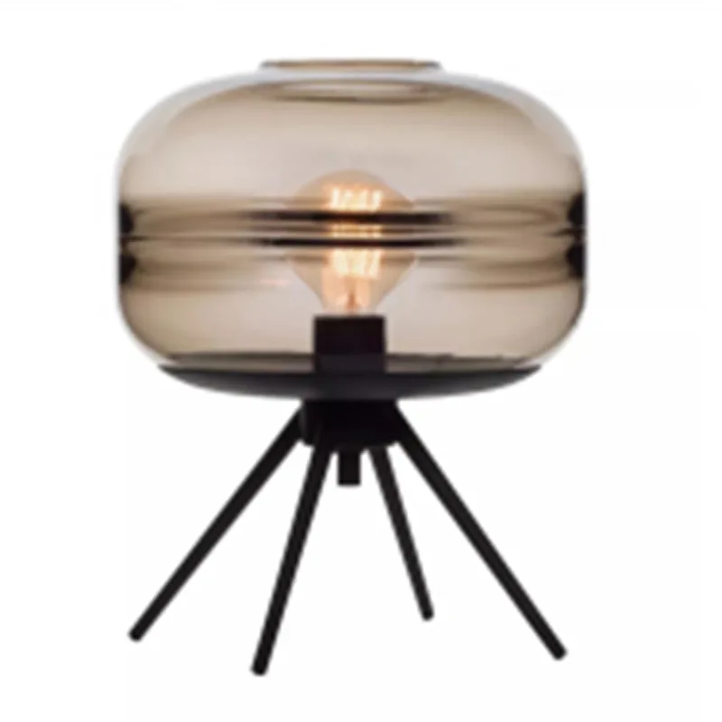 

American Modern Living Room Art Decoration Lamp Bedroom Bedside Table Lights Creative Handwork Clear Glass Table Lamp