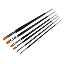 6 шт нейлон волос набор кистей для рисования для художника акварельные акриловые масляные краски ing рисунок L41E