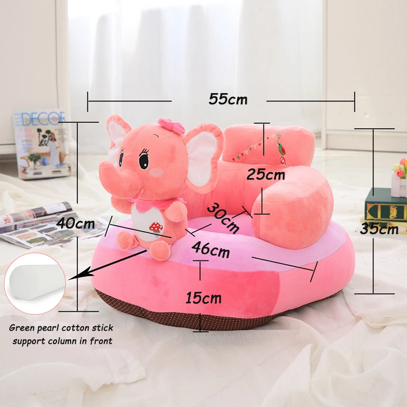 Cute Soft Stuffed Baby Seat Plush Toy Animal Toys Infant Back Support Learning Sit Safety Baby Sofa Feeding Chair Seat Kid Gift