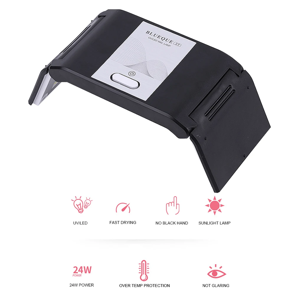 24W UV L-E-D Lamp Nail Dryer for Manicure Salon Professional Women UV Lamp Nails Curing Lamp Smart Polish Light Nail Art Tools