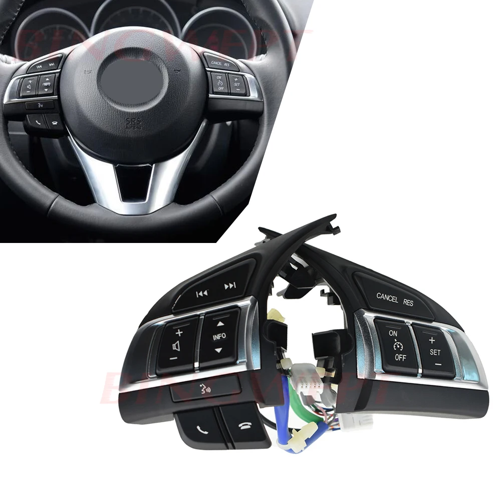 Cheap Multi Function Steering Wheel Switch Audio Bluetooth Cruise Control Switch Button For Mazda 3 Atenza Axela Cx5 Cx 4 Cx 5 Tqweyscful