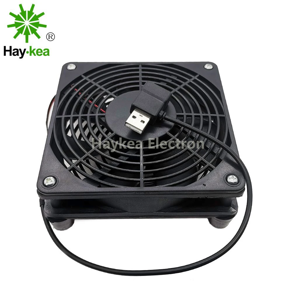 5V USB power Router Fan TV Box Cooler 120mm PC DIY Cooler W Screws Protective net 5