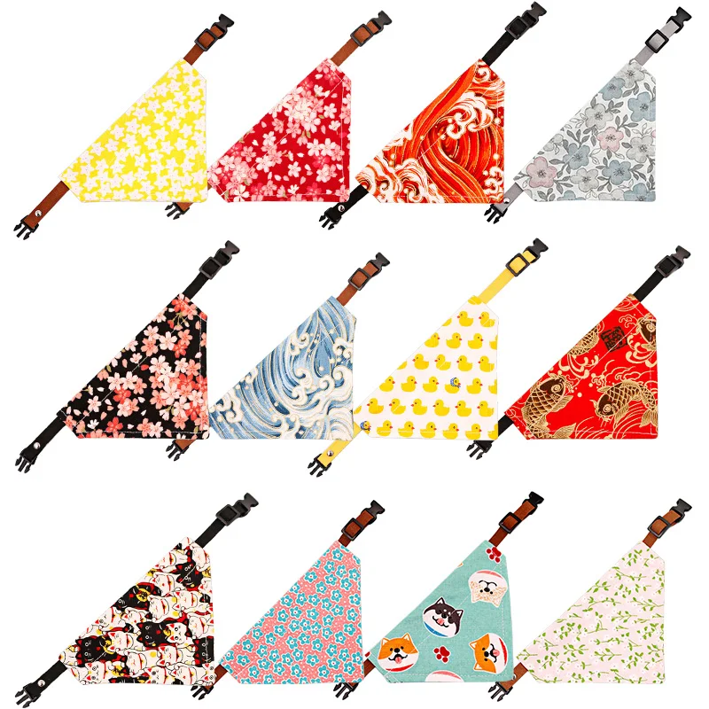 

Adjustable Dog Bibs Small Medium Dogs Collars Triangular Puppy Bandanas Cute Cats Necklace Scarf Pets Kitten Bow Tie Grooming