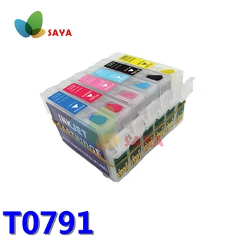 

Refillable cartridges #79 T0791 T0792 T0793 T0794 T0795 T0796 T0791~6 INKS for Epson Stylus Photo 1400 1410 printer with chips