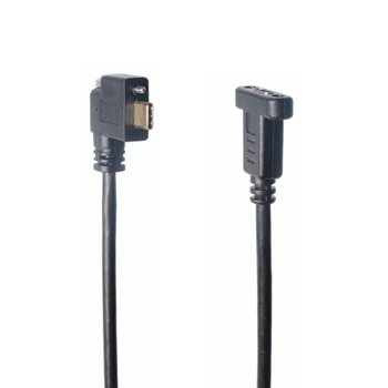 

USB C Extension Cable, Vertical Angle Single Screw Locking USB 3.1 Type C Male to Type C Female with Panel Mount Screw Hole