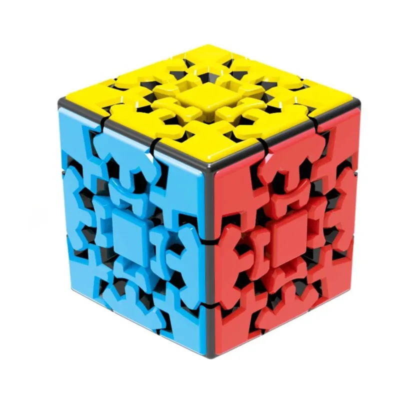 

YuMo Multi-Color 3x3x3 Gear Magic Cubes Fast Ultra-Smooth Safe ABS plastic 3x3 Special-shaped Speed Puzzle Cubes Kids Toy Gift