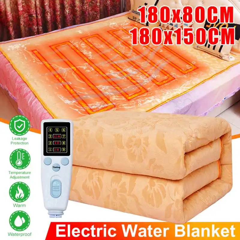 

220V 100W Winter Warm Electric Heating Blanket Adjustable Temperature Waterproof Automatic Power-Off Protection Heated Pad