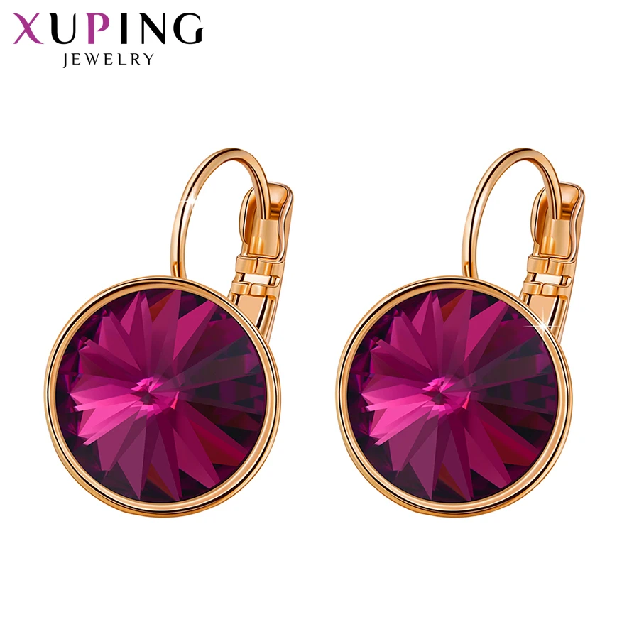 Xuping серьги-кольца Популярные кристаллы от Swarovski Европейский стиль ювелирные изделия Подарок на годовщину для женщин модные M100-20649