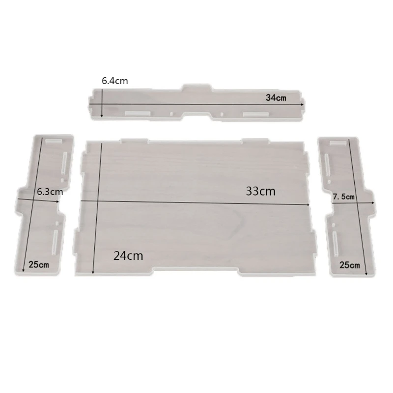 

DIY Storage Board Resin Mold Desktop Folder Storage Box Tray Epoxy Resin Molds U4LE