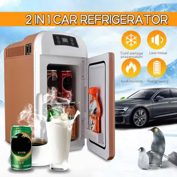 

10L Car Refrigerator Freeze heating DC12/AC220V Fridge Compressor for Car Home Picnic Refrigeration heating -10~65 Degrees