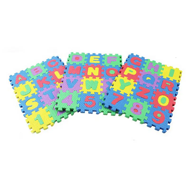 Pudcoco милый детский 36 шт ползать игровой коврик номер 1-10 и алфавит A-z печать ковер изысканные игрушки