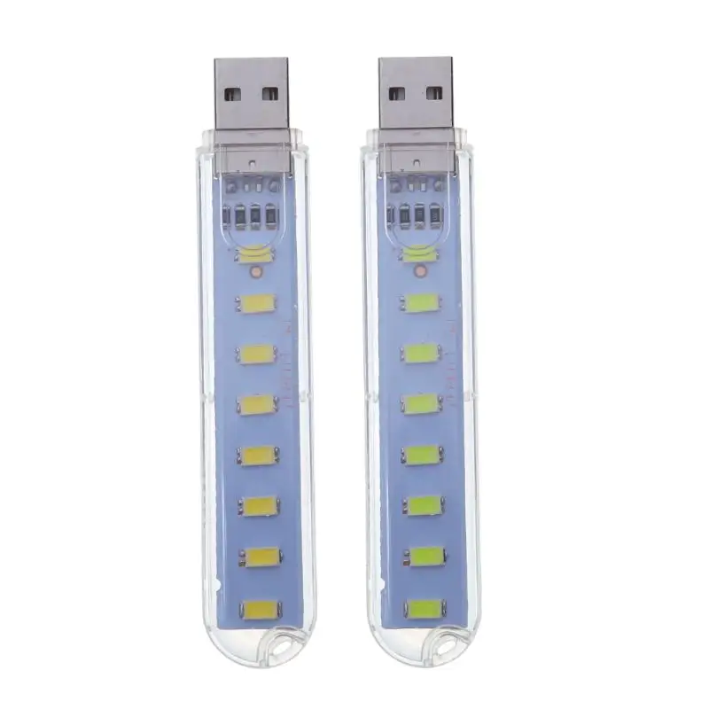 Chiclits 8 светодиодов 5730 ночной мини светильник 5 В USB светодиодный белый/теплый