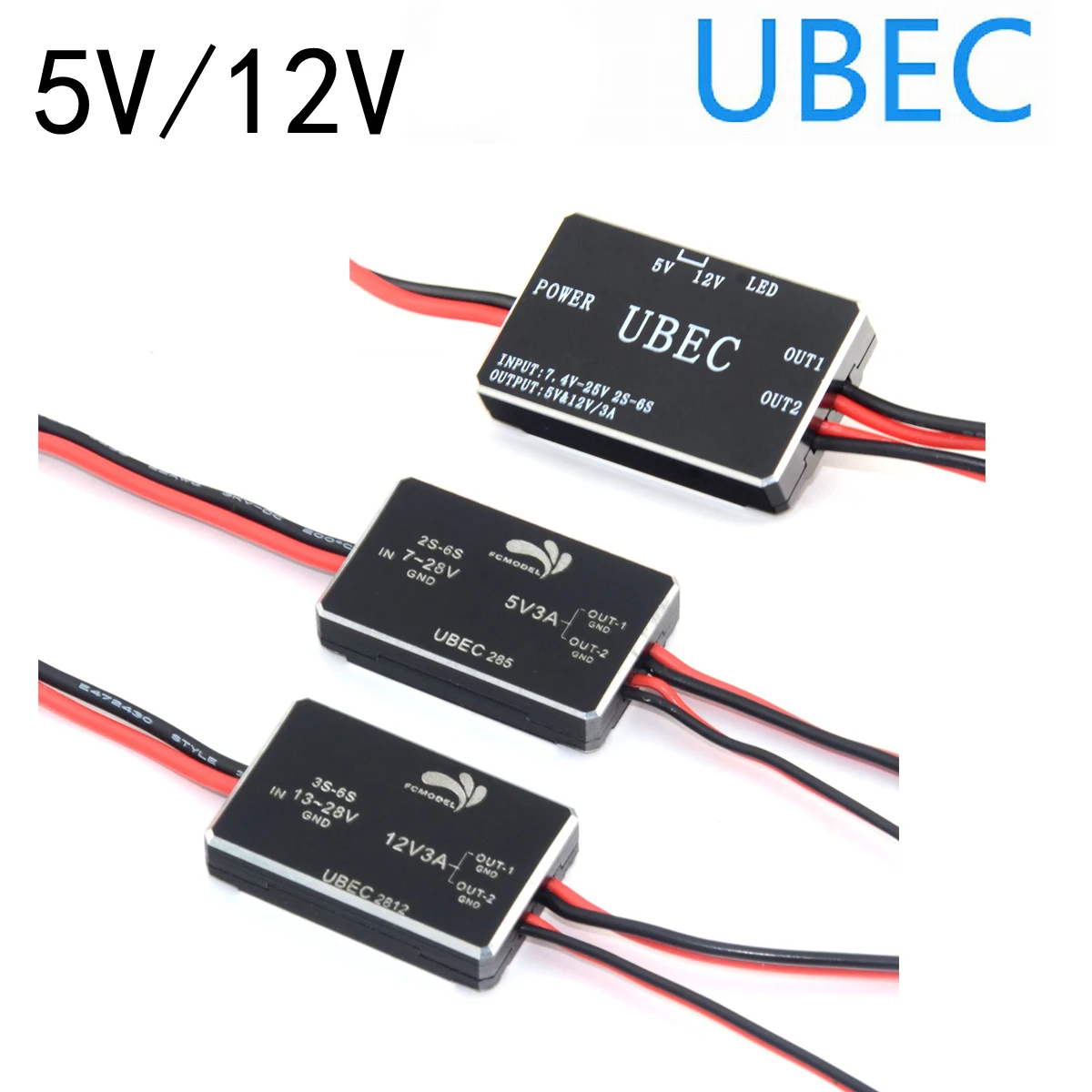 5 В/12 В 3A UBEC Mayatech Поддержка 2 6S/3 6S Lipo батарея полностью экранированный стабилизатор