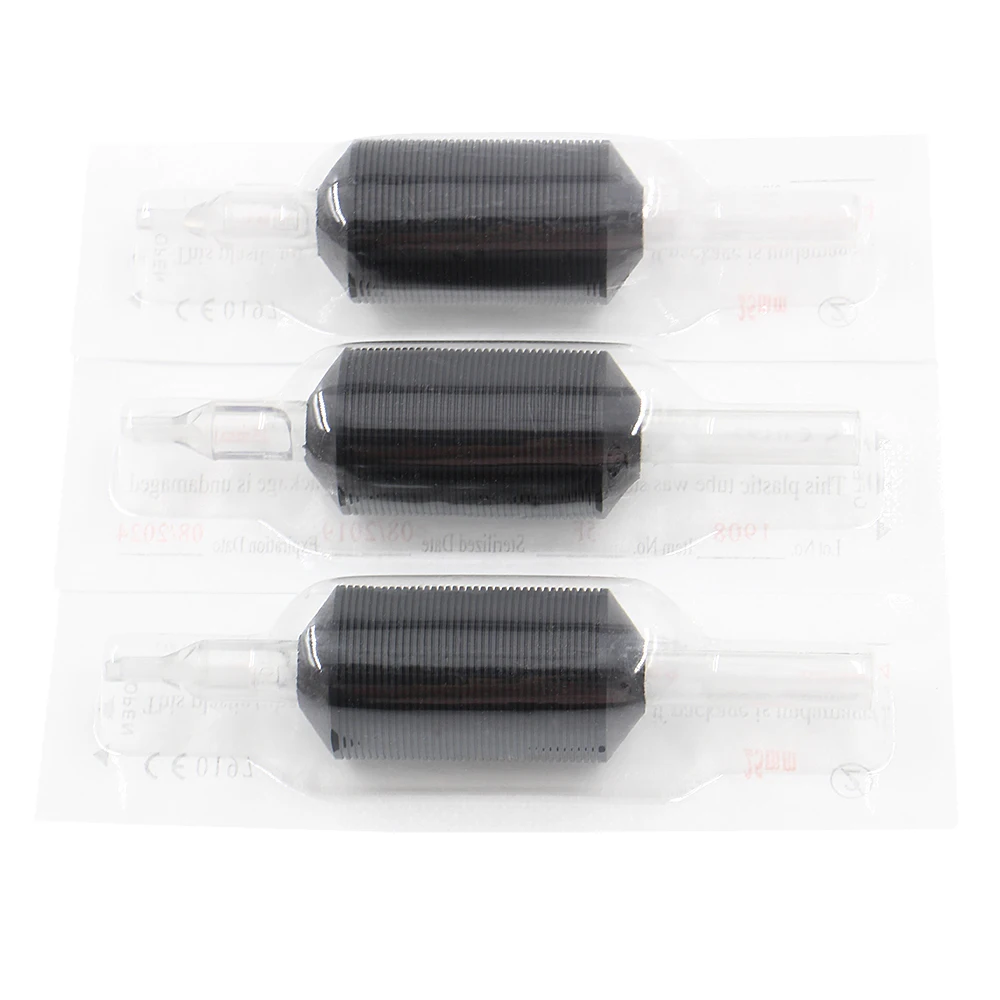 20pcs 3R/5R/7R/9R Disposable Tattoo Grip Tubes 25MM Soft Silicone Tattoo Grip For Neeldes Supplies