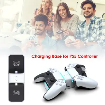 

Dual Slot Fast Charging Dock Station USB Charger Charging Cable Charger Cradle for PS5 Gaming Controllers