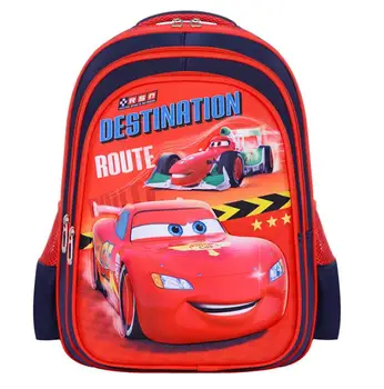 

Disney Backpack For Baby Boys Girls Cartoon 95 Car Spider-Man Printed Schoolbag Large Capacity Schoolbag For Primary Kids