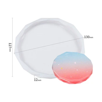 

Crystal Epoxy Coaster Resin Mold Cup Mat Pad Casting Silicone Mould DIY Crafts Jewelry Making Tool