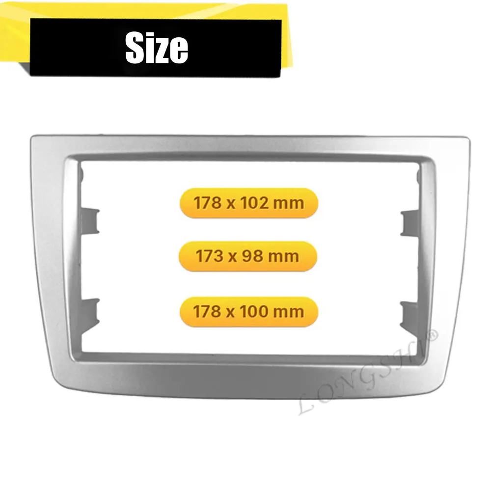 Double Din Fascia For ALFA ROMEO MITO Radio Refitting Install Frame DVD Stereo Panel Dash Mount Trim Kit Surroud Plate Bezel 2di