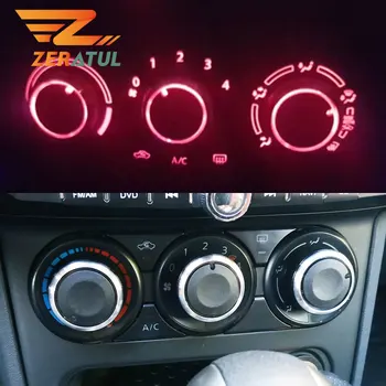 

Zeratul Car Heat Control Knob AC Knobs A/C Air Conditioning Knob Aluminum Alloy Accessories for Honda Old Fit 2002 - 2010