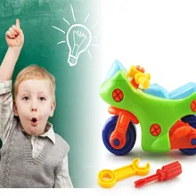 DIY разборка сборки игрушки для детей автомобиль/вертолет/мотоцикл кубики для обучения игрушки с сборкой Отвертка гаечный ключ