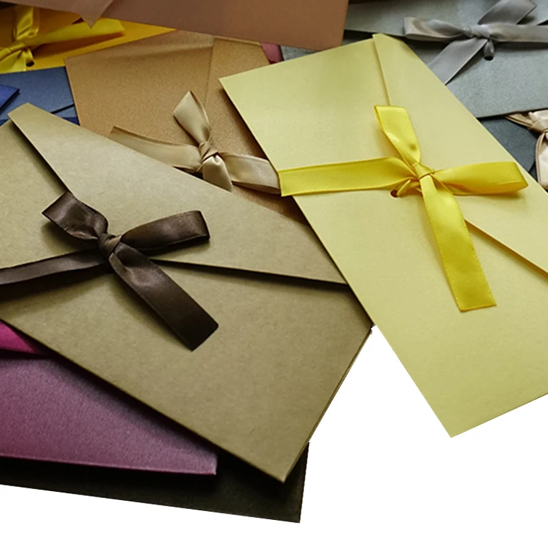 10 шт. лента жемчужные бумажные конверты DIY Многофункциональные крафт бумажные конверты бумажные открытки упаковочная сумка 17,5x12,4 см