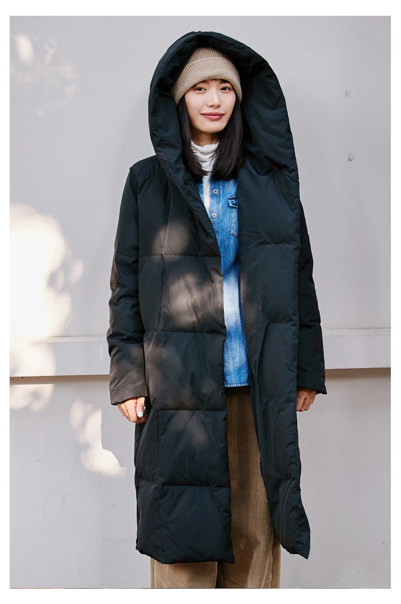 Высокое качество Модный свободный пуховик длинное пальто женское новое пальто женское зимнее теплое пальто с капюшоном Женское пальто WM58