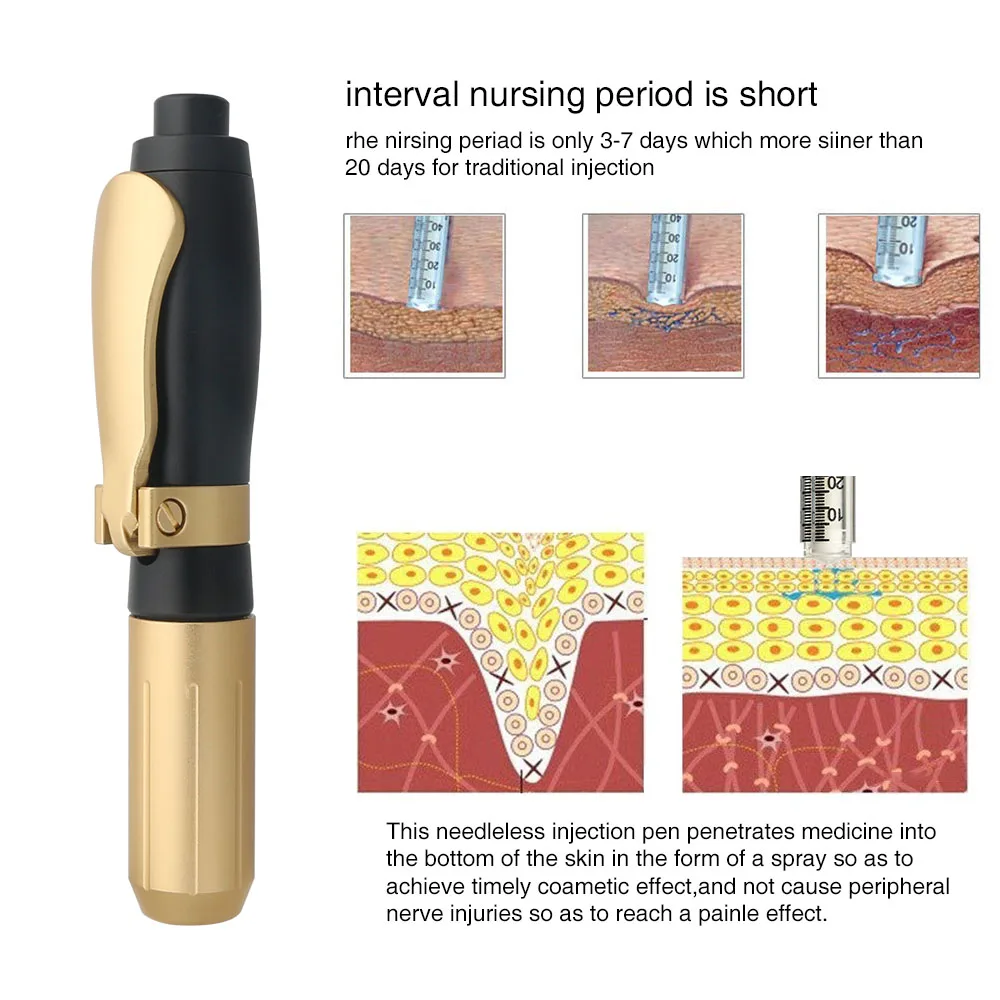 3 in 1 Handheld Injection Gun For Lose Weight Lipolysis Anti Wrinkle Hyaluronic Pen 0.5ml 3 Gear Hyaluronique Pen