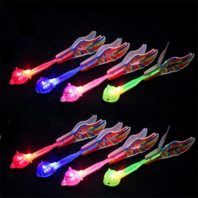 

funny nolvetly toys birds LED Light Arrow Flying Toys Outdoor Fun Sports for Children