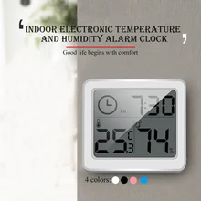 Термометр гигрометр ультра-тонкий многофункциональный автоматический электронный монитор температуры и влажности часы большой ЖК-экран 1 шт