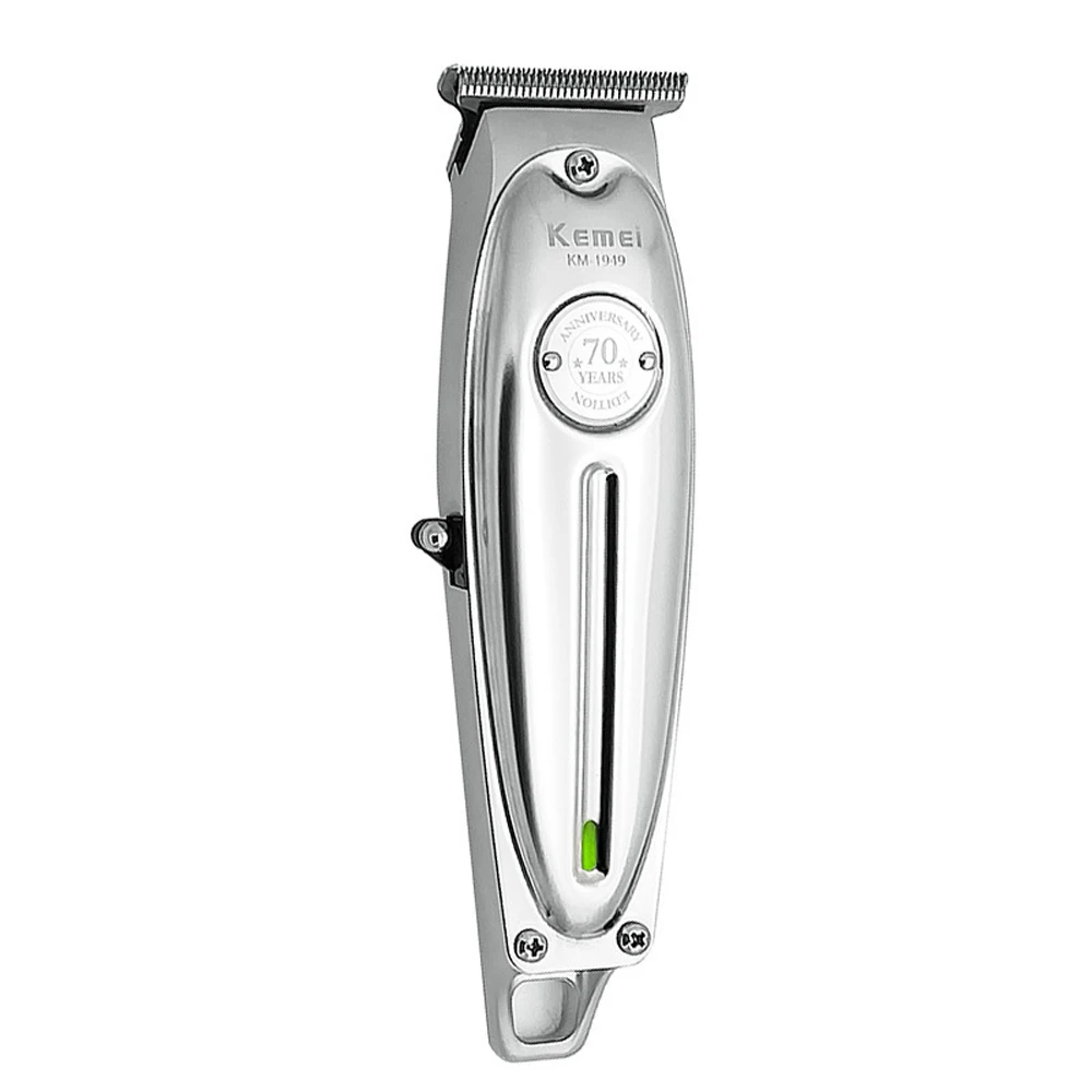 Máquina de Cortar Todos os Homens de Metal Cabelo sem Fio Máquina de Corte Kemei Cabelo Elétrica Aparador 0mm t Caldheaded Lâmina Acabamento Km-1949 - 1910 2024 4 aparador cabelo sem fio 0mm t caldheaded