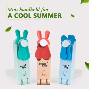 

ABS Handheld Cute Portable USB Mini Fan Mini Cooling Fan Foldable Fan Summer Cartoon Outdoor Travel Home